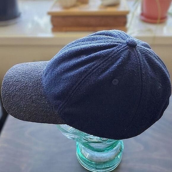 Vtg fleece two-tone navy and charcoal baseball cap - Picture 5 of 8